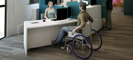 Aménagement de postes pour personnes handicapées